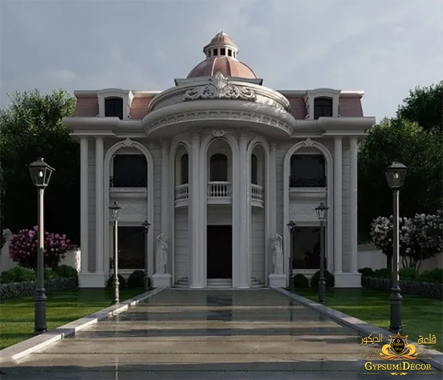 تصميم ديكور واجهات قصور وفلل خليجية كلاسيك واجهات قصور وفلل خليجية كلاسيك خارجي.