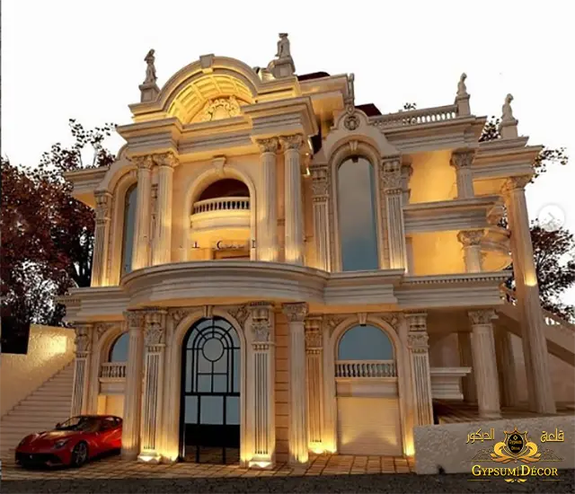 تصاميم واجهات فلل كلاسيك واجهات فلل مودرن كلاسيك