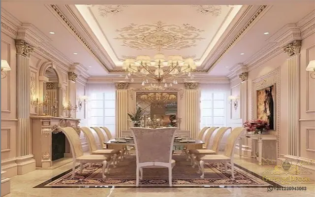 اسقف معلقة بسيطة ورقيقة ديكورات جبس نيو كلاسيك