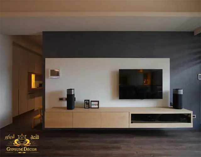 مكتبات خشب للشاشه قلعة الديكور