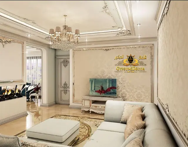 ديكورات جبس اسقف راقية كلاسيك ديكورات جبس أسقف صالات