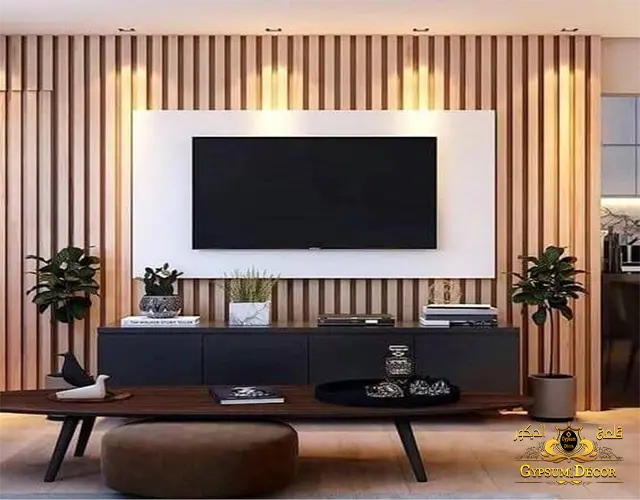 طاولة شاشة خشب اشكال مكتبة شاشة خشب