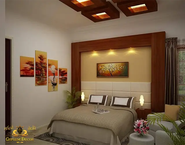جبصين غرف نوم جبس بورد غرف نوم ناعم وبسيط