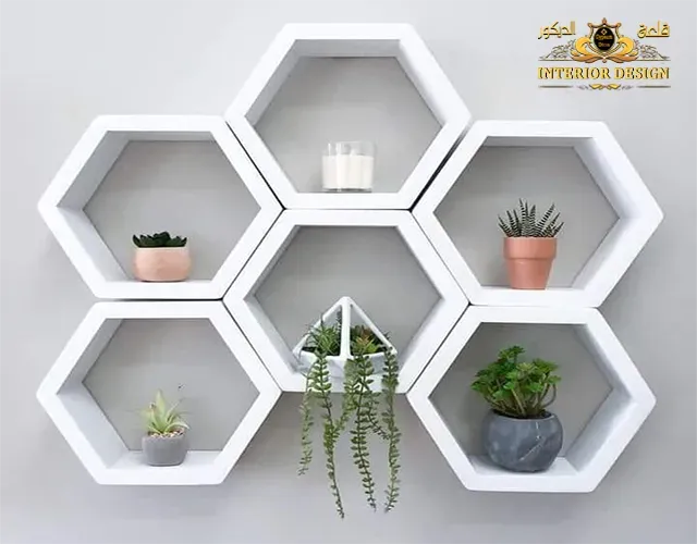 مكتبة خشب ديكور قلعة الديكور