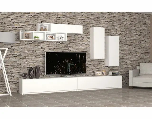 ديكور بديل خشب للتلفزيون ديكور خشب البلازما