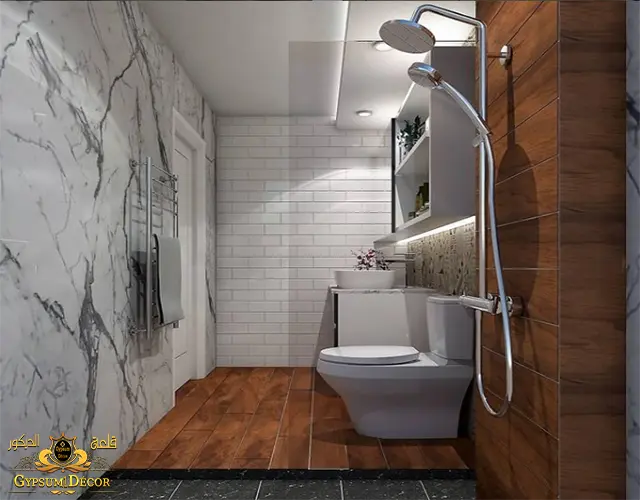 حمامات مودرن صغيرة مع السيراميك