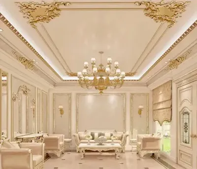 اسقف جبس بورد معلقة مجالس فخمة سقف معلق جبس بلدي مجالس