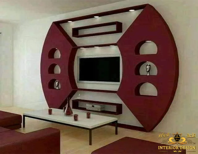 مكتبات جبس بورد للتلفزيون قلعة الديكور