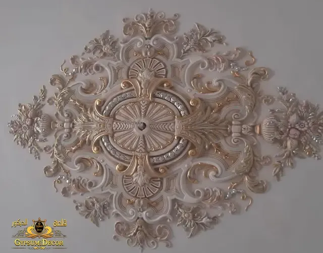 Gypsum navel for chandeliers