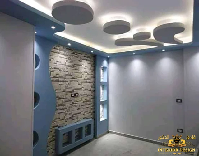 ديكورات شاشات جبس بورد مع سقف معلق