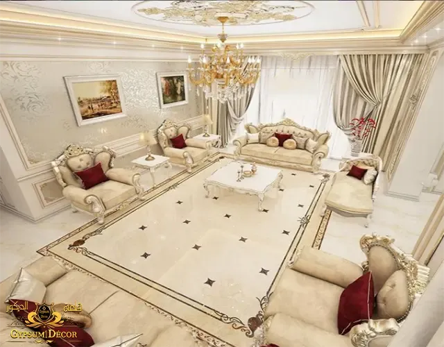 ديكورات جبس اسقف وحوائط اسقف جبس بسيطة