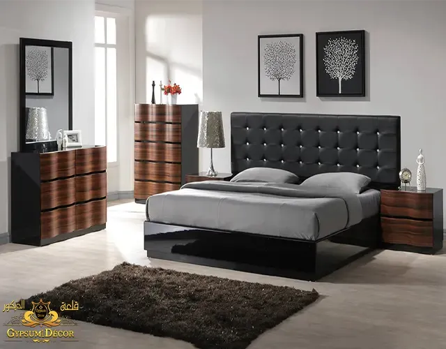 الوان غرف نوم ابيض واسود الوان غرف نوم اسود
