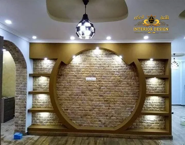 مكتبة جبس للتلفزيون صغيرة