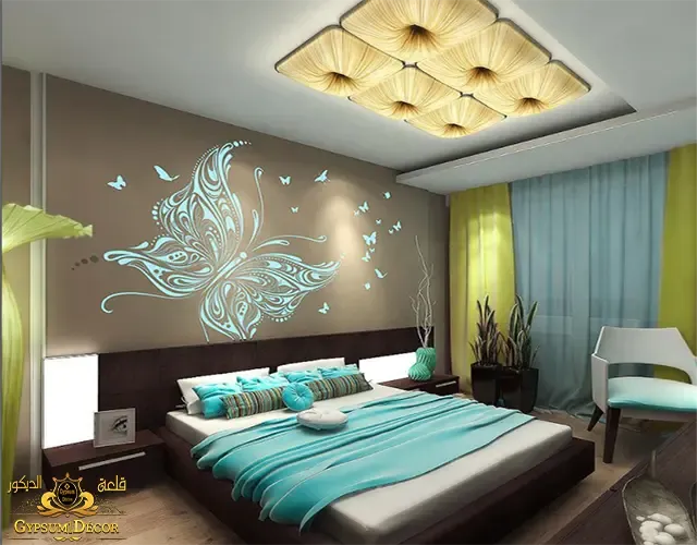 أفكار عمليه لورق الحائط غرف نوم أفكار عمليه لورق الحائط