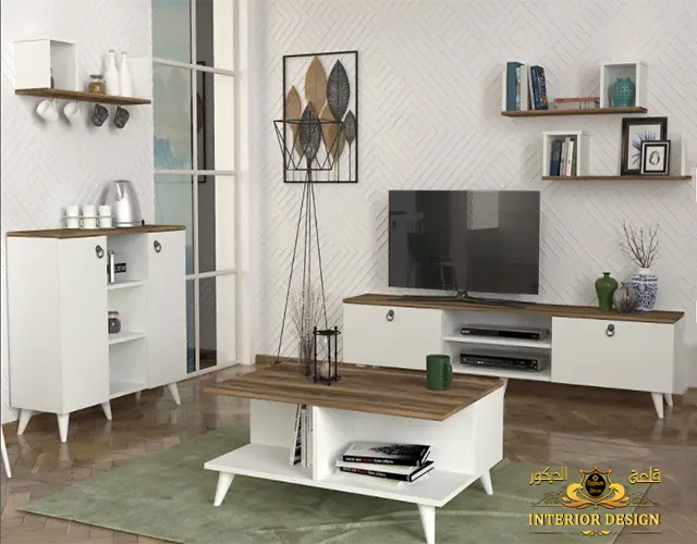 اشكال مكتبة شاشة خشب اشكال مكتبة شاشة خشب قلعة الديكور