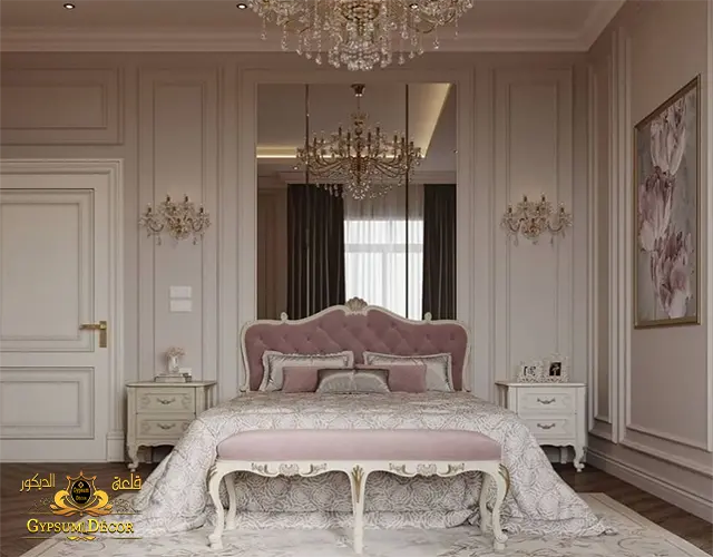 غرف نوم كلاسيكيه فخمة من خشب زان