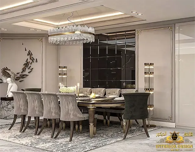 غرفة طعام كلاسيك قلعة الديكور غرفة طعام كلاسيك