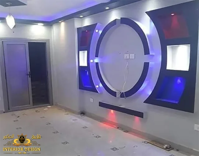 مكتبة جبس للتلفزيون صغيرة