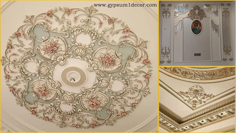 ceiling designs in the luxurious Italian style Gypsum suspended ceiling