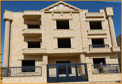 وجهات منازل طوب فرعوني واجهة بيت دورين