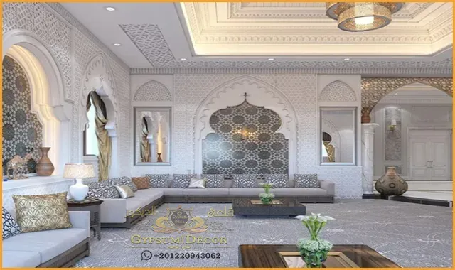 ديكورات جبس اسقف مجالس gypsum board reception