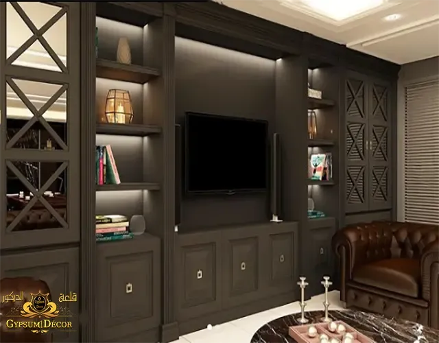 مكتبة خشب للكتب قلعة الديكور