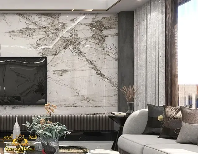 خلفيات تلفزيون بديل الرخام قلعة الديكور