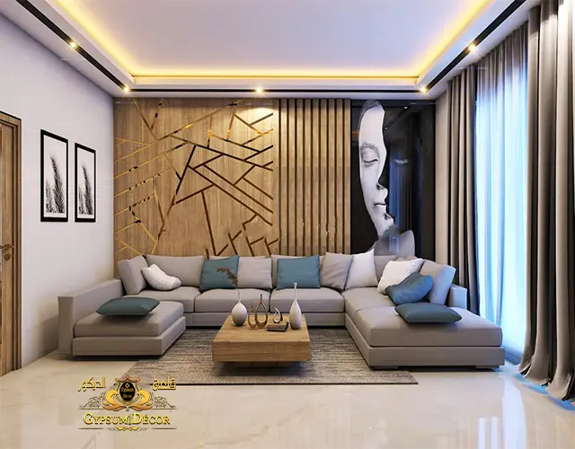 اسقف جبس بورد ريسبشن مستطيلة احدث ديكورات اسقف جبس بورد