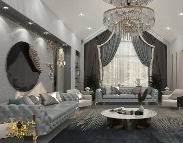 ديكورات حوائط واسقف جبس بورد مجلس نسائي فخمة