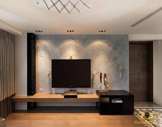 مكتبات تليفزيون خشب مودرن مكتبة شاشة خشب مودرن