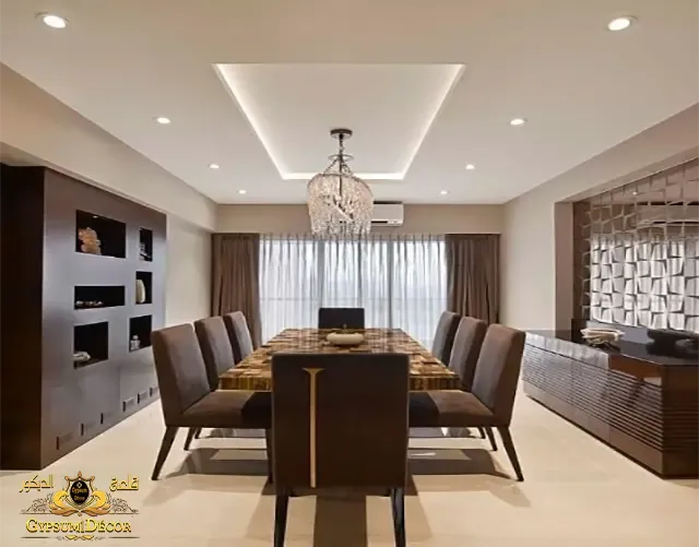 اشكال جبس بورد مستطيل اسقف جبس صالات